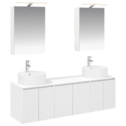 Set di Armadi da Bagno 5 pcs Bianco Legno ingegnerizzato 3406431