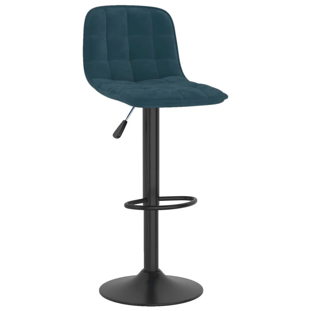 Sgabelli da Bar 2 pz Blu in Velluto 333995
