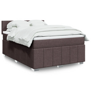 Giroletto a Molle con Materasso Marrone Scuro 140x190cm Tessuto 3289359