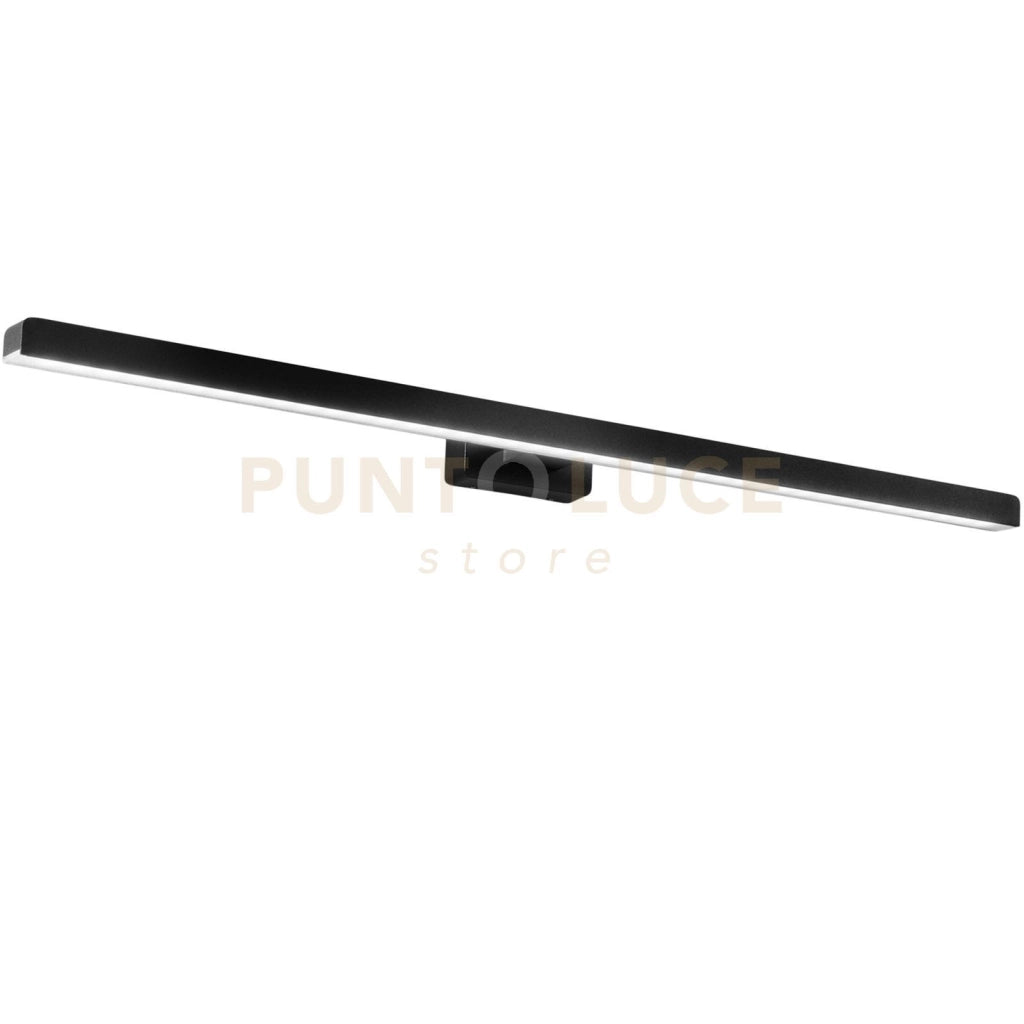 APPLIQUE LED LANCER NERO FISSAGGIO PARETE E SPECCHIO 13W 1000LM 3000K IP54 75x9x4CM
