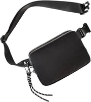 Borsa sportiva e elegante con cinturino, cintura con più compartimenti e cordino, piccola borsa cinturona regolabile