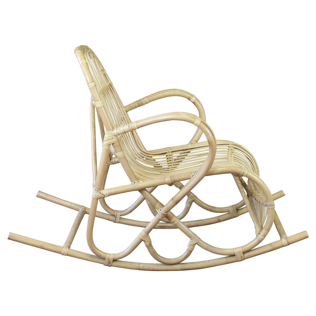 Poltrona dondolo da giardino in bamboo - IGNATIUS