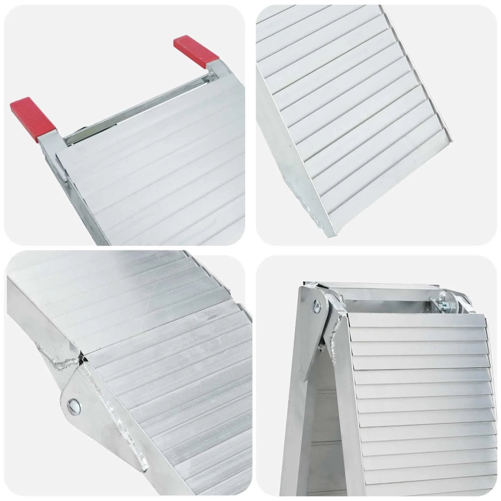 Rampe per moto 680 kg 2 pcs Argento 205 x 28 x 5 cm Alluminio 42021089