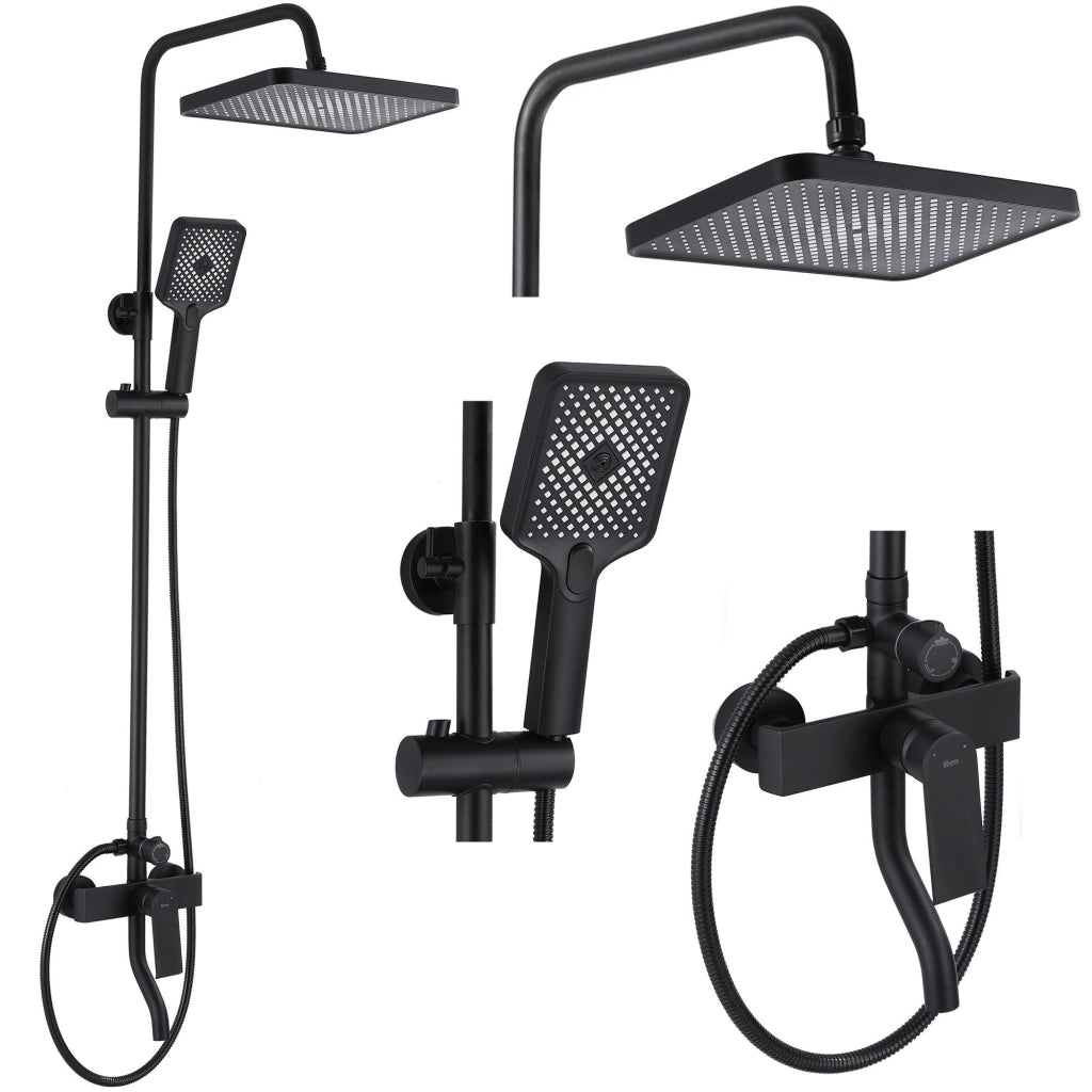 Set Doccia Da Incasso Rea Hass Black