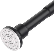 Maniglia per doccia regolabile - senza foratura - nera - in acciaio inossidabile - 74-255 cm