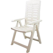 POLTRONA PIEGHEVOLE YUMA PROGARDEN  PP BIANCO CM 60X61 H.CM 109