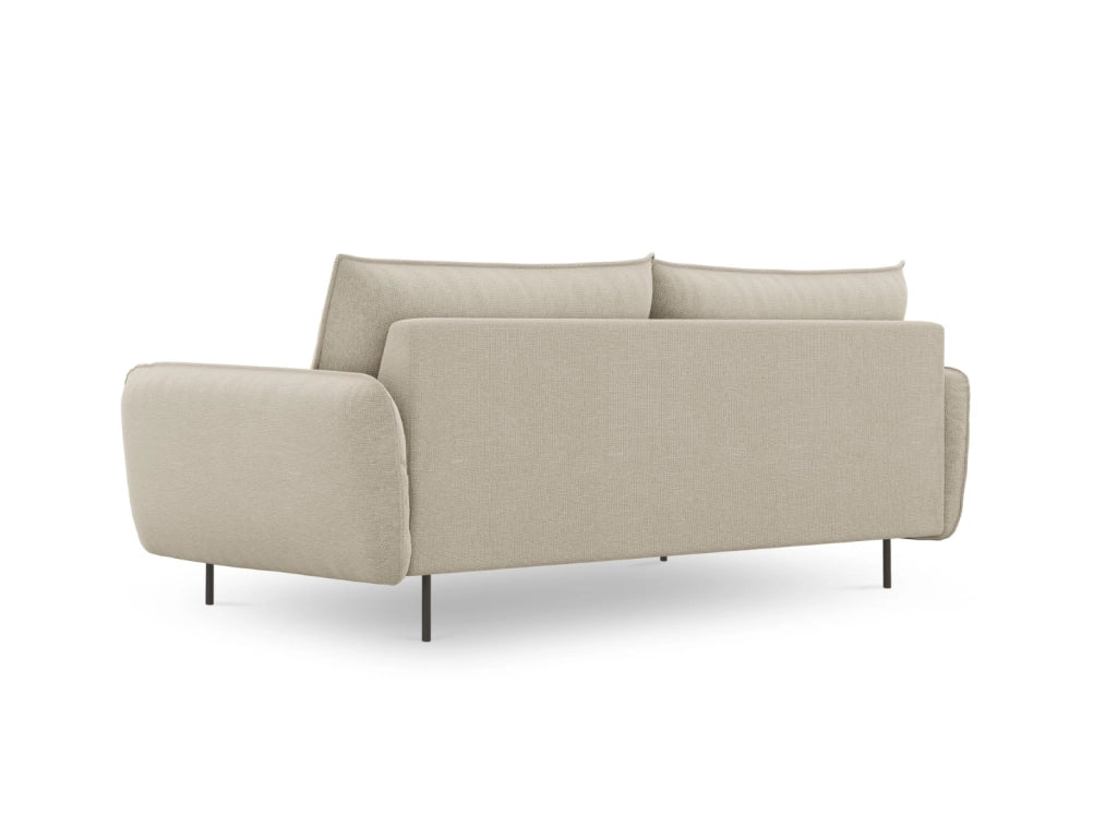 Cosmopolitan Design - Divano "Vienna" 4 posti in tessuto strutturato beige 
