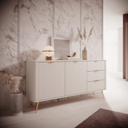Madia Halilala, Credenza 3 Cassetti, 163x38x81h cm Beige