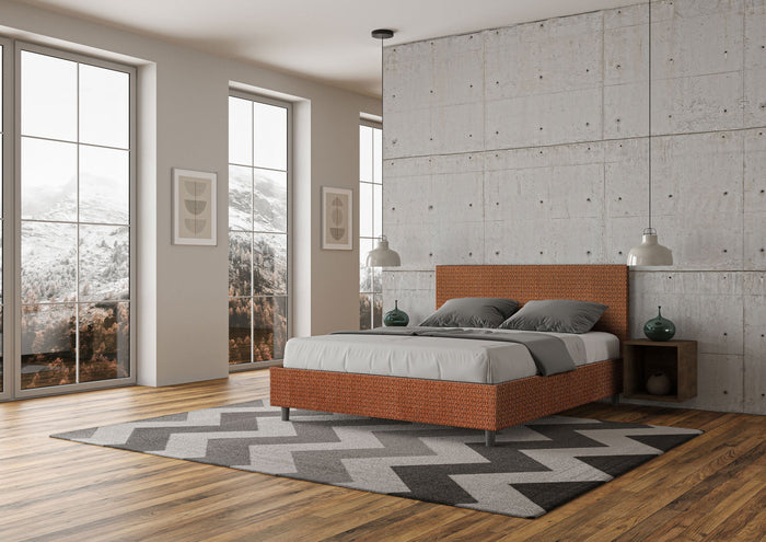 Letto Matrimoniale 160x200 cm Senza Rete Adele Labirinto 04 Arancione