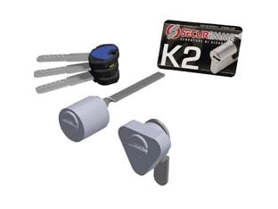 COPPIA CILINDRI DI RICAMBIO PER SERRATURA ELETTRICA K2 SERIE 3200  mm.15x30 (3200ECS1530XX3)    SECUREMME