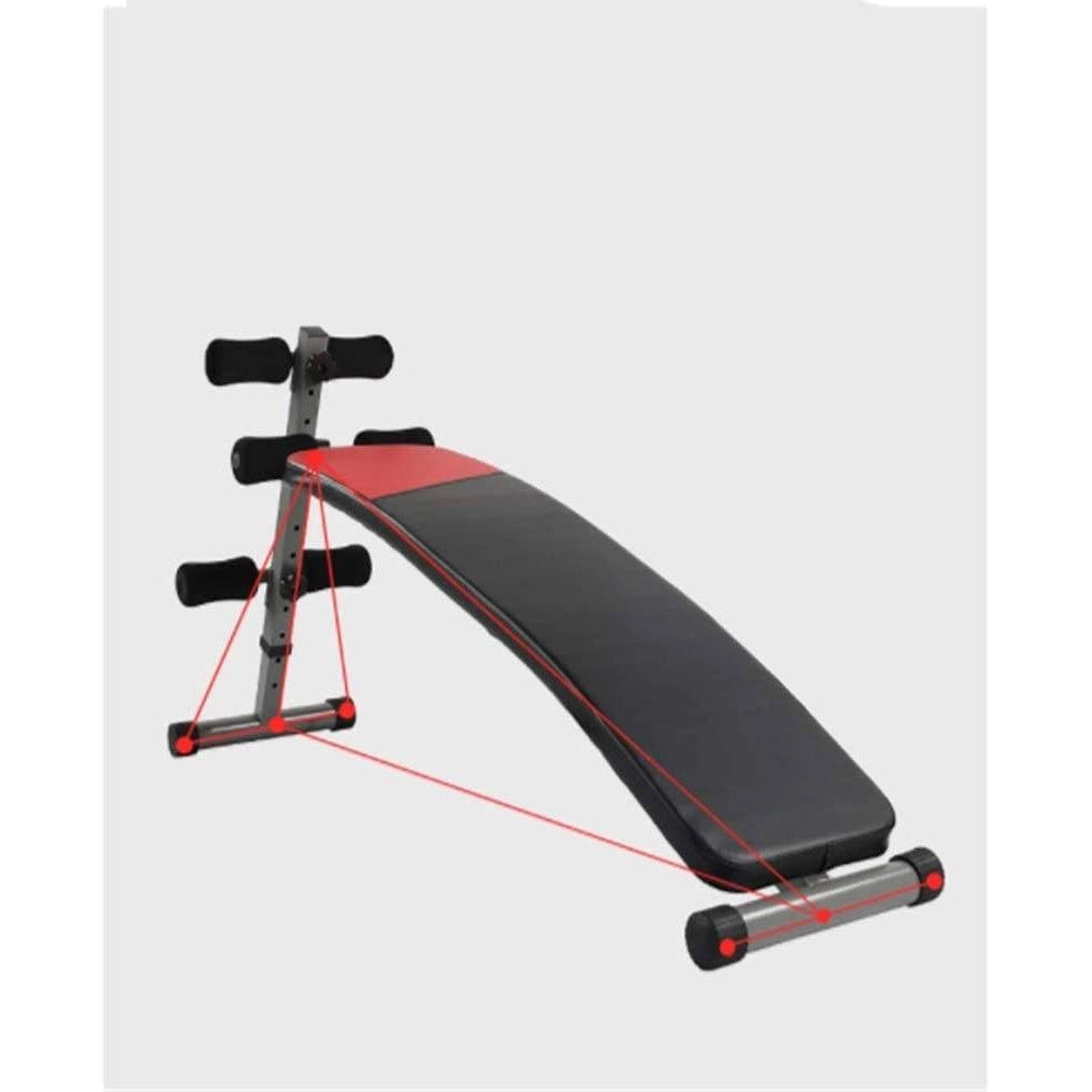 Trade Shop - Panca Per Addominali Sollevamento Pesi Regolabile Sit Up Bench Esercizio Fisico -