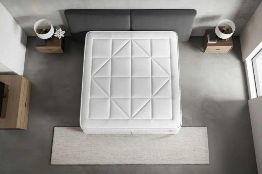 Pacchetto letto completo - Materasso 140x200cm + Box spring con doghe (kit) + 2 cuscini + Piumino - Vingt-Huit