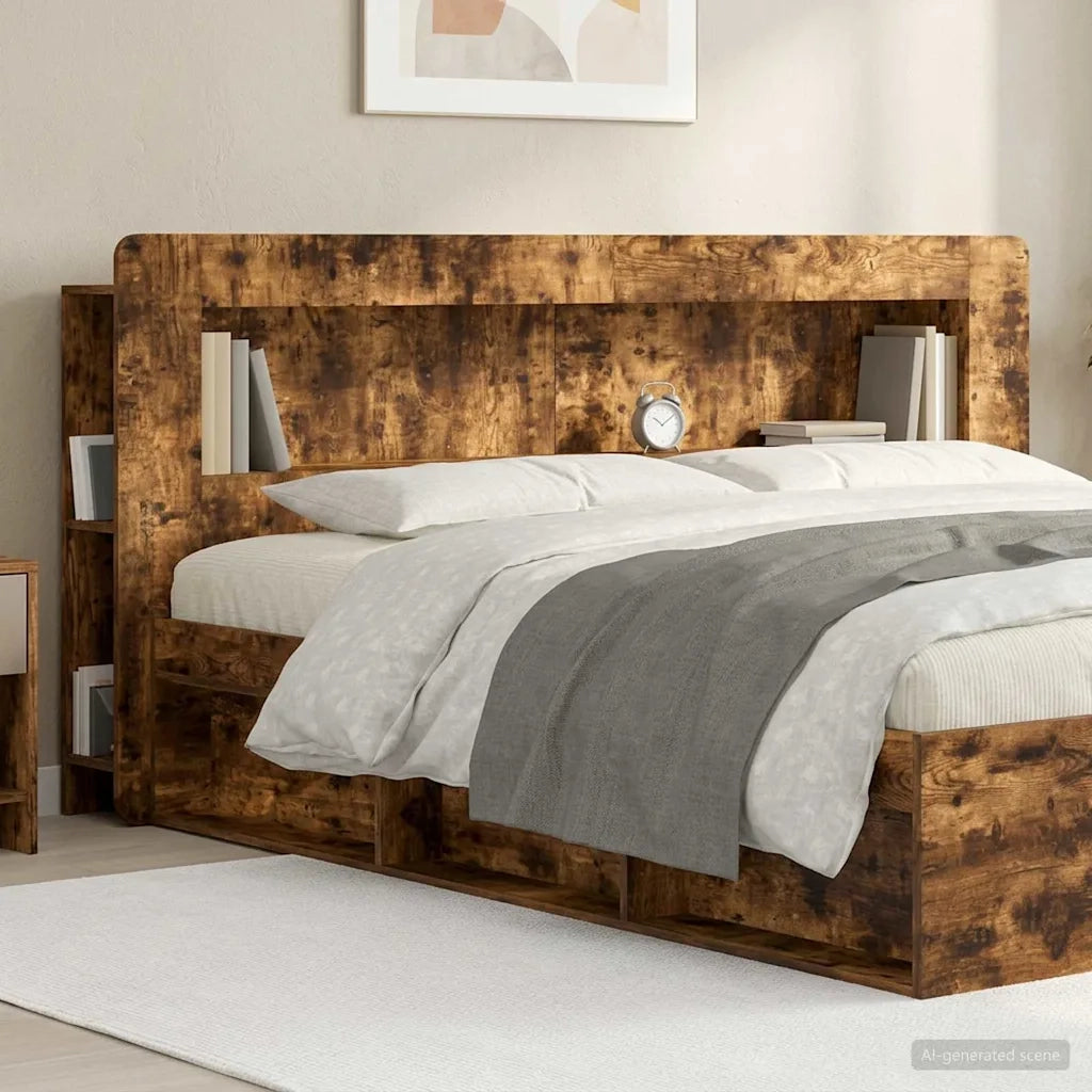 Testata del letto Rovere Fumo Legno ingegnerizzato
