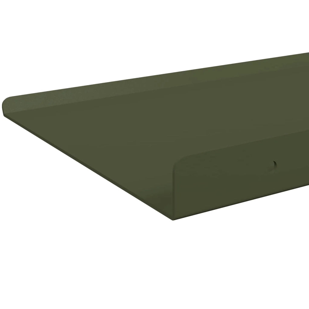 Mensola sospesa 2 pcs Verde oliva 40 x 18 x 2,5 cm Acciaio