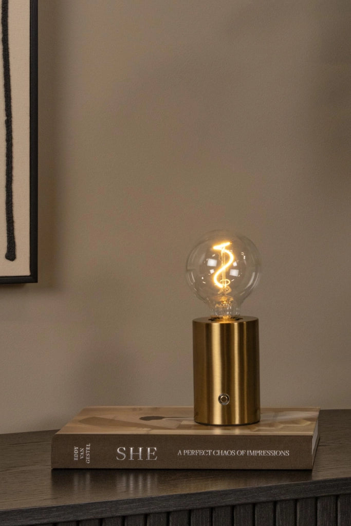 Lampada da tavolo LED dimmerabile ottone VIVO Lucide