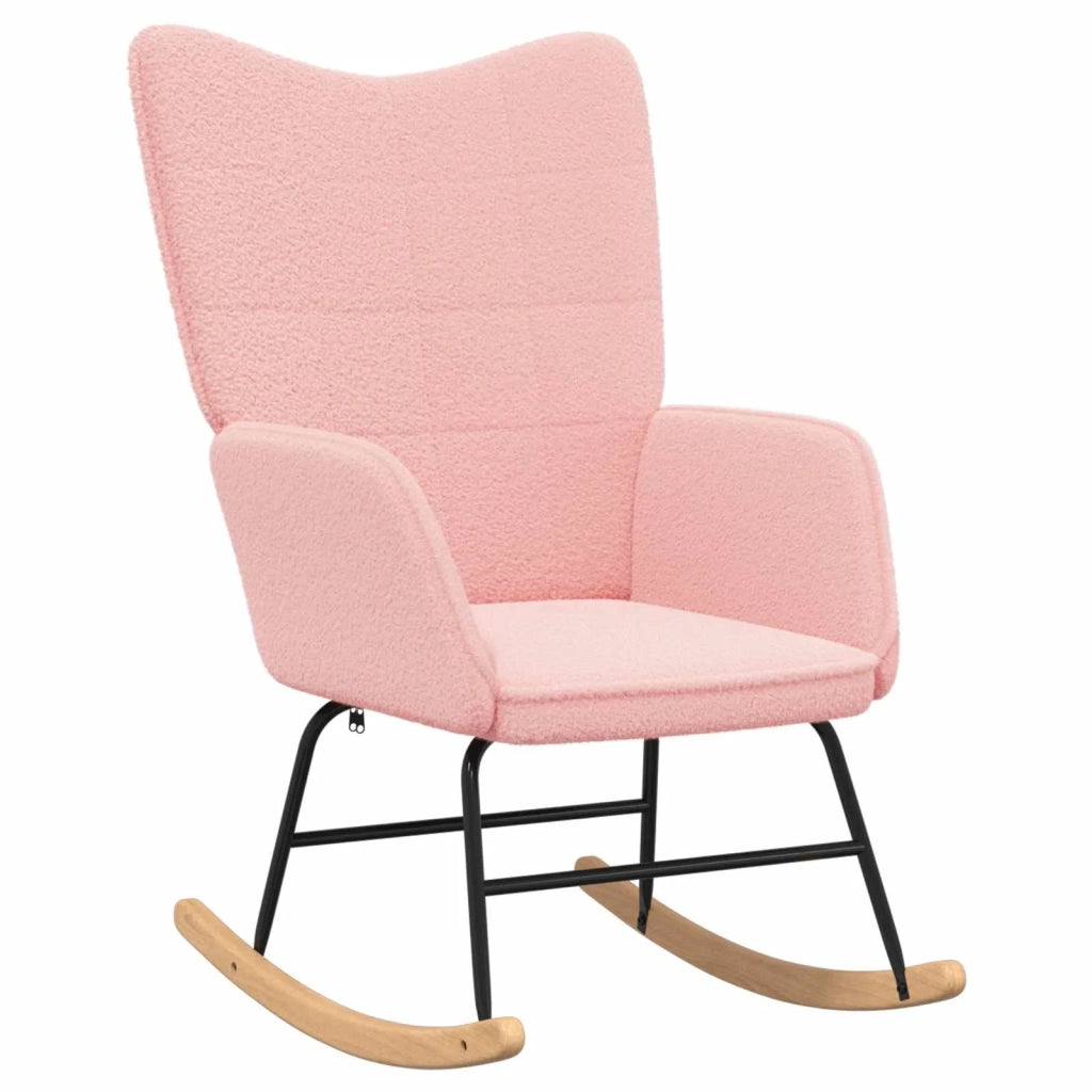 Sedia a dondolo Rosa Tessuto Sherpa 42001785