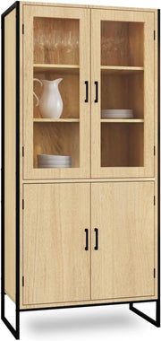 DETROIT Mueble de porcelana de diseño industrial de 4 puertas H. 176 cm
