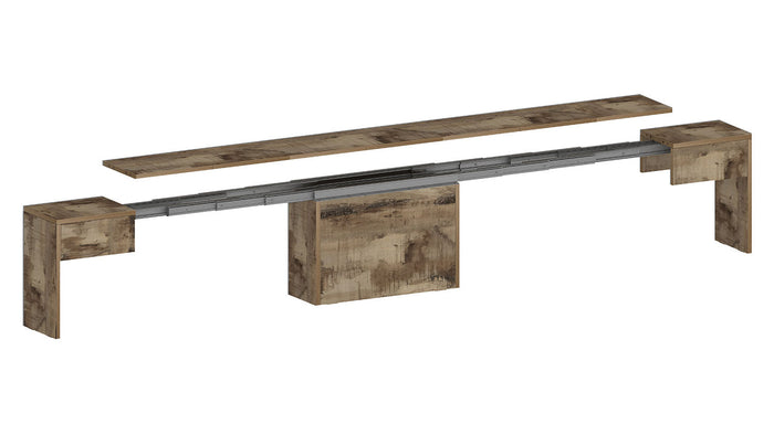 Set 2 Panche Allungabili 66/290x25x45 cm Pratika Singola A e B Acero Pereira