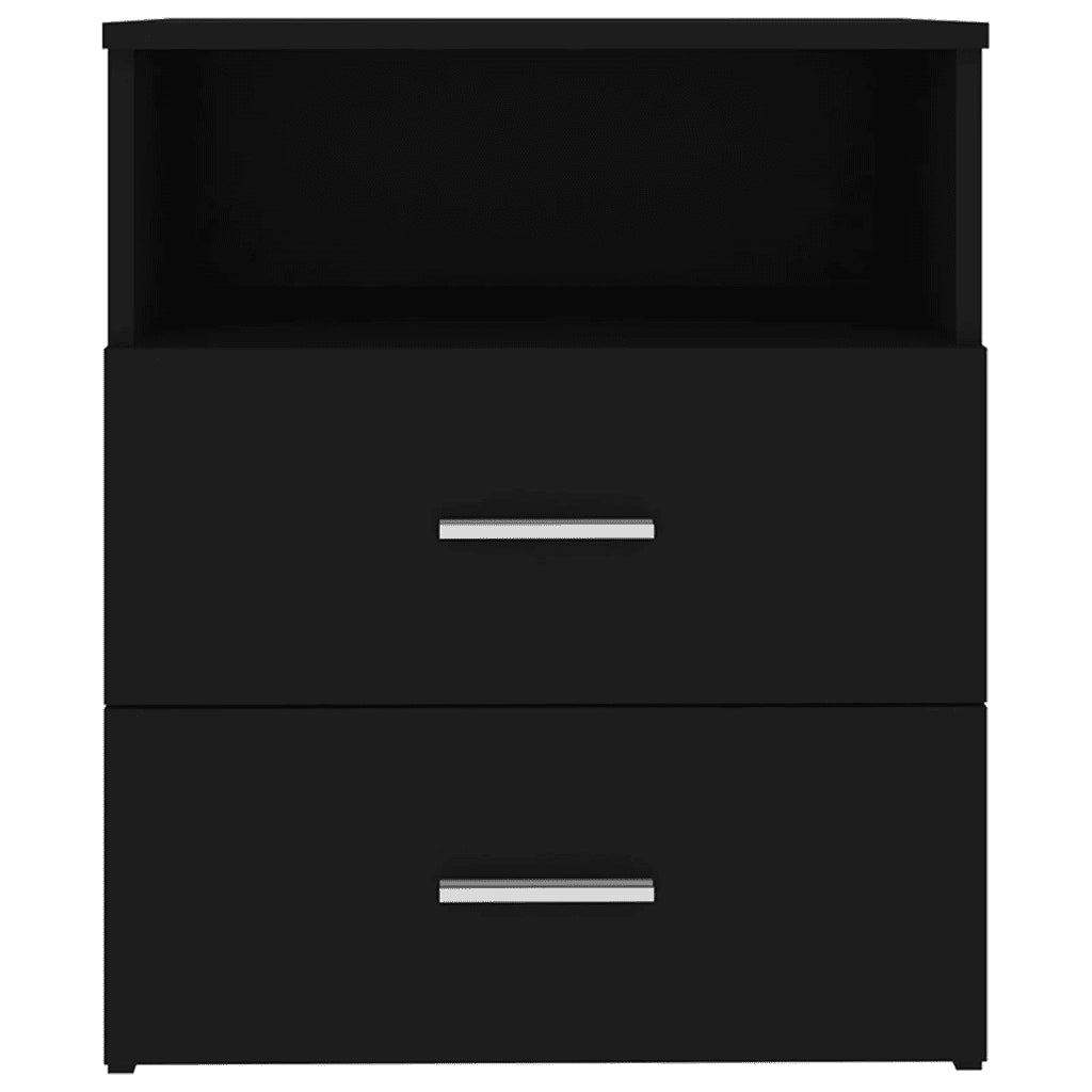 Comodini 2pz Neri 50x32x60 cm 803275