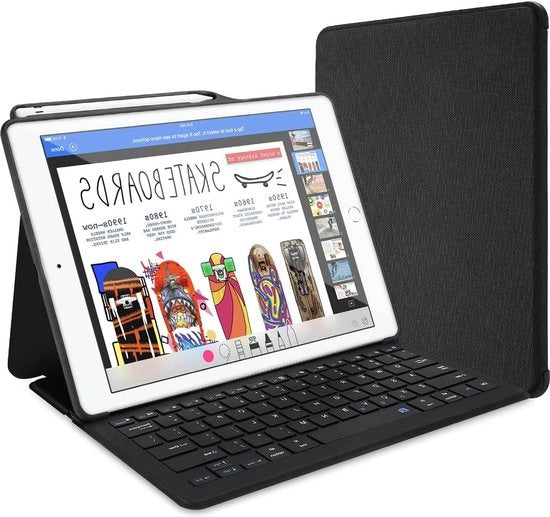 Tastiera da 129 pollici per iPad Pro 2017/2015 - Supporto per Apple Pencil - Stand a libro leggero - Standard - Nero