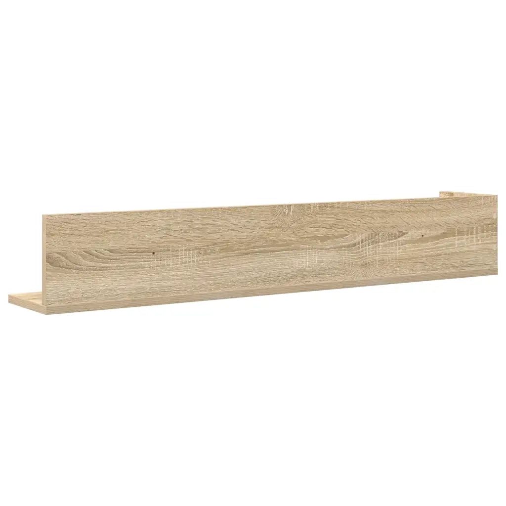 vidaXL Mensole Parete 2pz Rovere Sonoma 100x16,5x16,5 cm in Truciolato