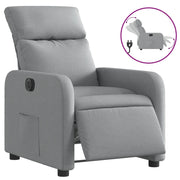 Poltrona | Sedia Relax Elettrica Reclinabile Grigio Chiaro in Tessuto