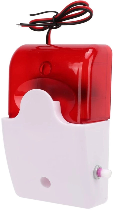 Corona d'Oro - Miniatuur Cavo Stroboscoopsirena - Sirena di Lampeggiamento a Led - Materiale ABS Resistentente al Fuoco - Sirena di Allarme Stroboscopica - 220V - Sicurezza - Dimensioni 6x6x10 cm - Peso 0,2 kg - Temperatura di Funzionamento -20°C/+40°C
