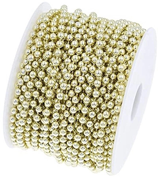 Cordone decorativo a perle 20m/rol - Slinga per perle - Slinga decorativa a perle - Accessorio per matrimoni e feste - Leggero e resistente - Slinga per perle in plastica durevole - Slinga per decorazioni