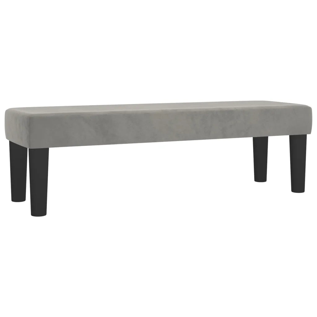 Panca Grigio Chiaro 100x30x30 cm in Velluto 346666