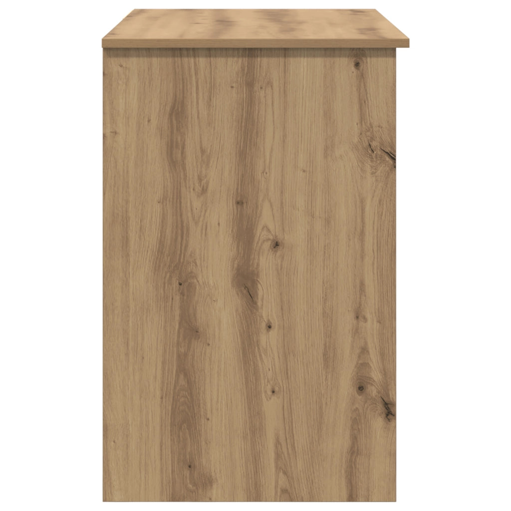 Scrivania con spazio di archiviazione Rovere Artigianale 90x49.5x75 cm Legno ingegnerizzato