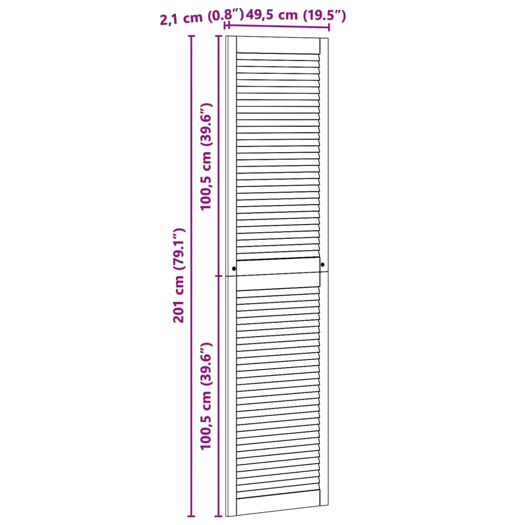 Porta per Armadio con porta 4 pcs Naturale 201 x 2,1 x 49,5 cm 3394504