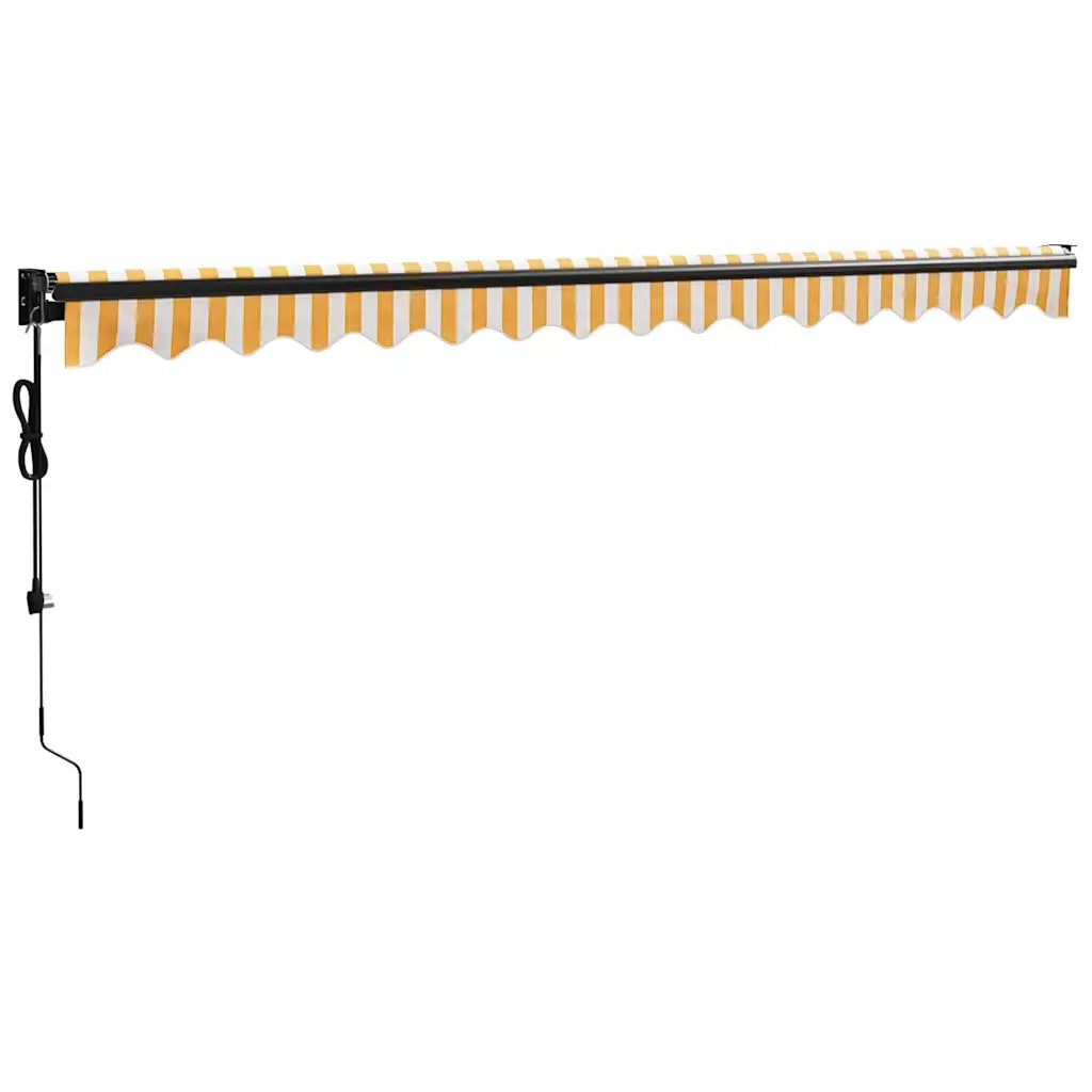 Tenda Sole Automatica Retrattile Gialla e Bianca 4x3 m 3154508