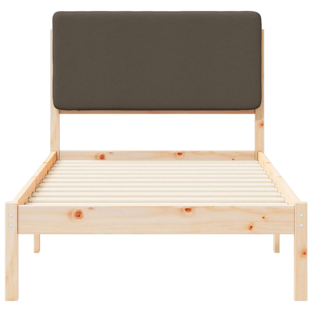 Letto con Testiera Rivestita Talpa 75 x 190 cm Pino massello 877952