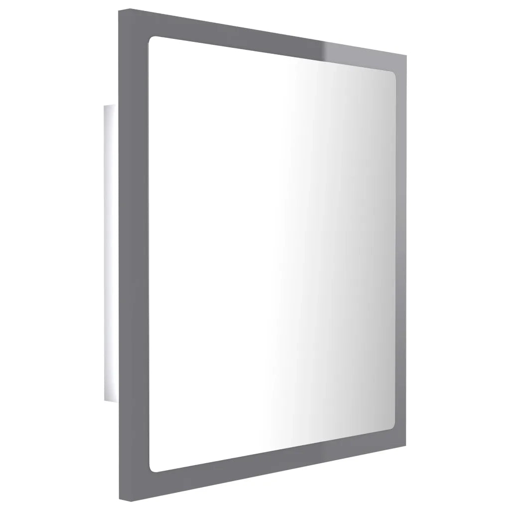 Specchio da Bagno LED Grigio Lucido 40x8,5x37 cm in Truciolato cod mxl 69597