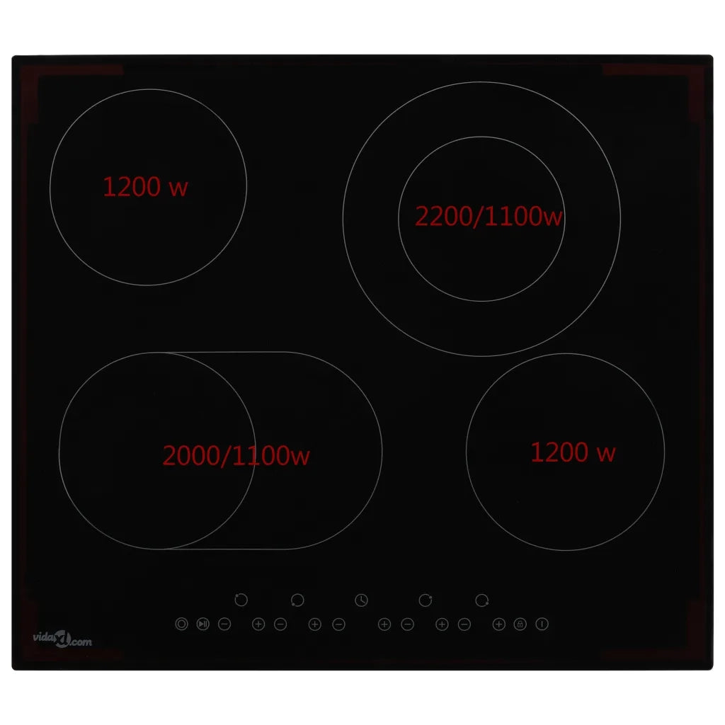 Piano Cottura in Ceramica con 4 Zone e Controlli Touch 6600 W cod mxl 76391