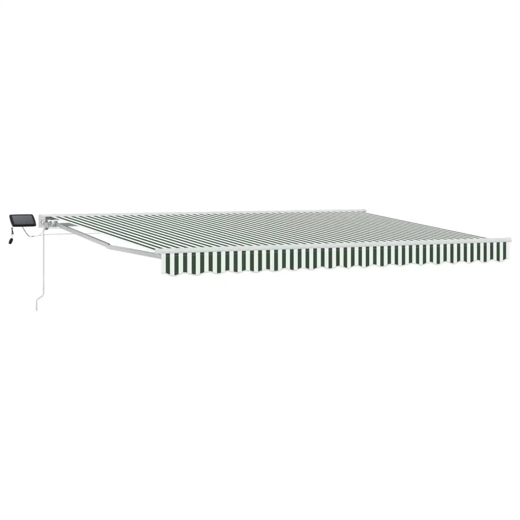 Cornice per Tenda Manuale con LED Verde e Bianco 4 × 3,5 m 3420647