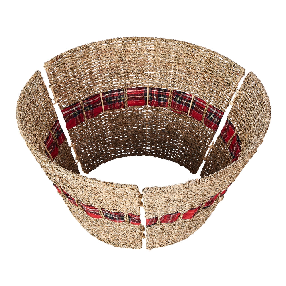 Copribase per Albero di Natale realizzato a mano rotondo ⌀ 45 naturale stile Boho Rotondo Accessori natalizi