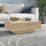 Tavolino da CaffÃ¨ Rovere Sonoma 90x60x31 cm in Truciolato cod mxl 14824