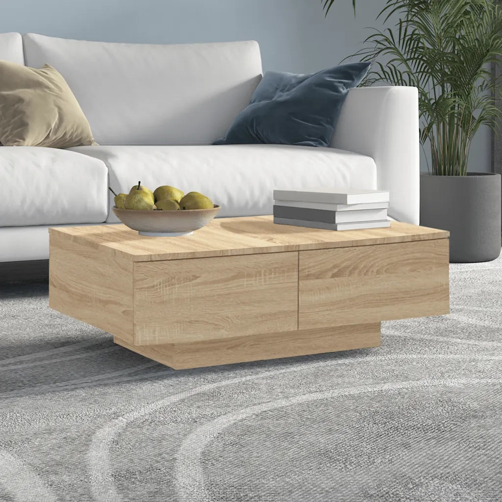 Tavolino da CaffÃ¨ Rovere Sonoma 90x60x31 cm in Truciolato cod mxl 14824