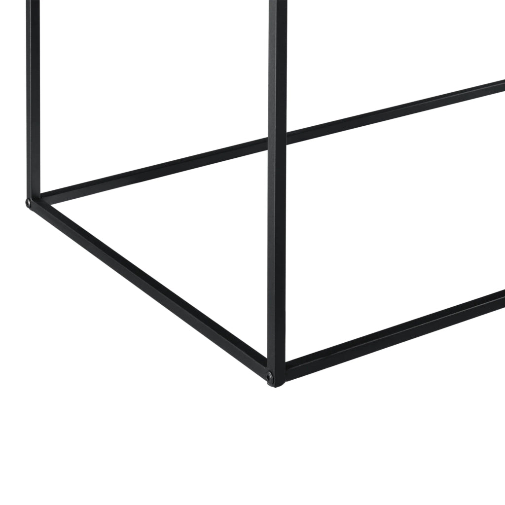 Tavolo consolle in metallo 50 x 55 x 55 cm nero opaco 03_0008563