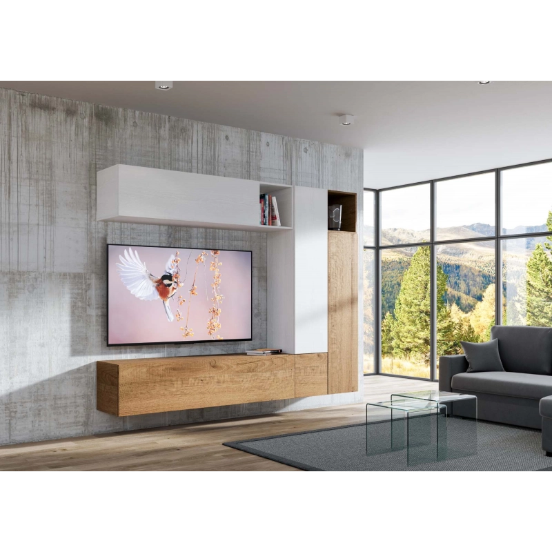Composizione Parete Soggiorno A08 L.254 H194 P.39,2