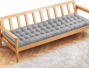 Bancopiazza in tessuto - confortevole e stile - 1 pezzo - grigio - 120 x 48 cm