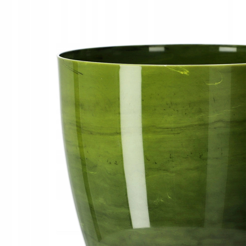 KADAX Vaso da fiori in plastica, coperchio per vaso da fiori da 18 cm, supporto per fiori in marmo verde
