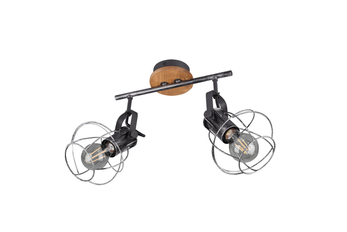 Faretto da Interno  E27 in Metallo Argento Anticato