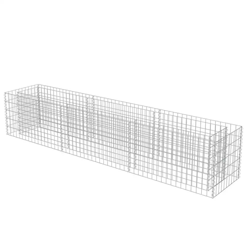 Gabbione Letto Rialzato in Acciaio Zincato 270x50x50 cm cod mxl 52310