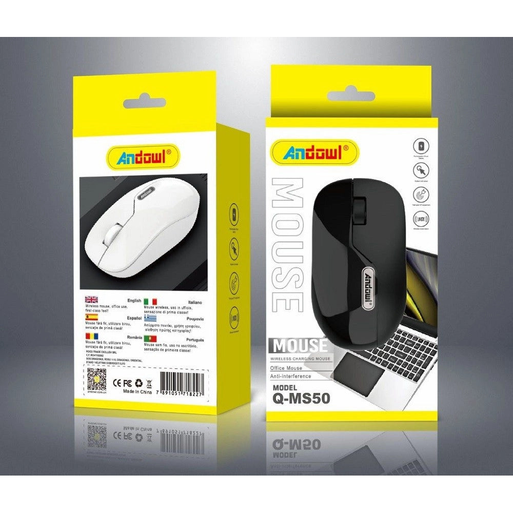 Trade Shop - Mouse Wireless 2,4 Ghz 10m Senza Fili 3 Opzioni Risoluzione Dpi Pc Laptop Q-ms50 -