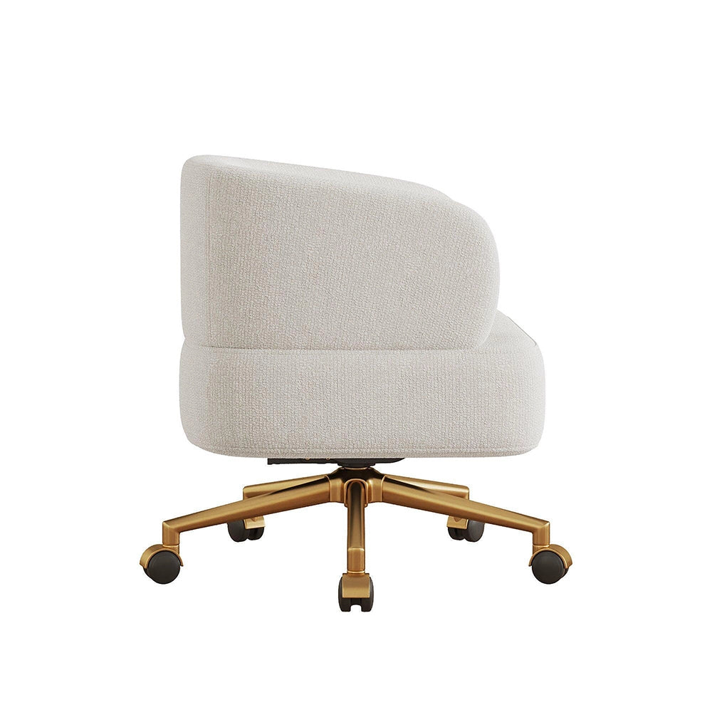 Sedia girevole design moderno - Xylo - L71¡ÁP60¡ÁH71 cm - Beige - 5 rotelle, rotazione 360¡ã