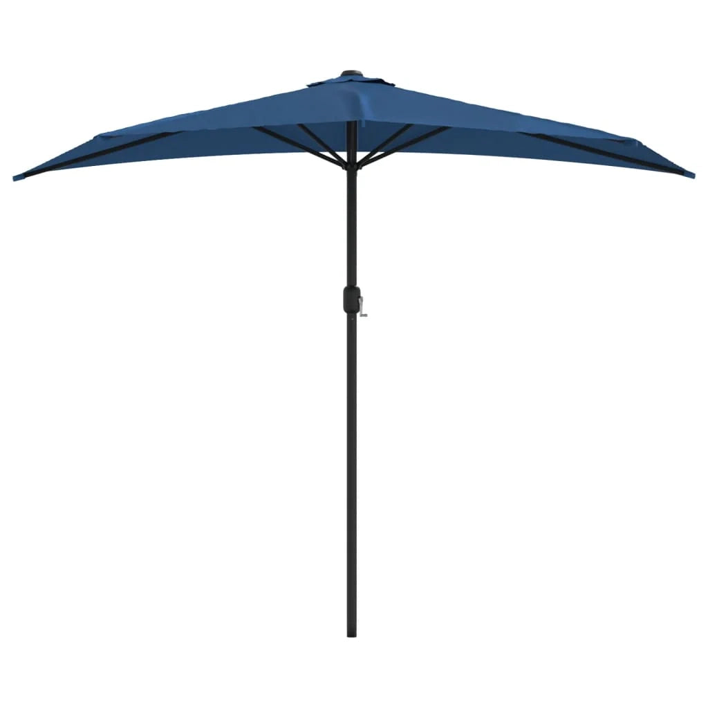 Ombrellone da balcone con palo in alluminio 270 x 135 x 245 cm mezzo blu 02_0008300