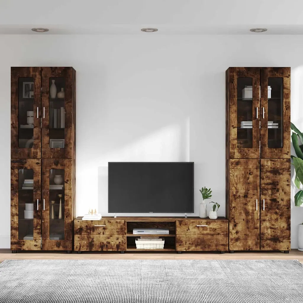Set mobile TV FLORIN 3 pcs Rovere fumé Legno multistrato 3398009