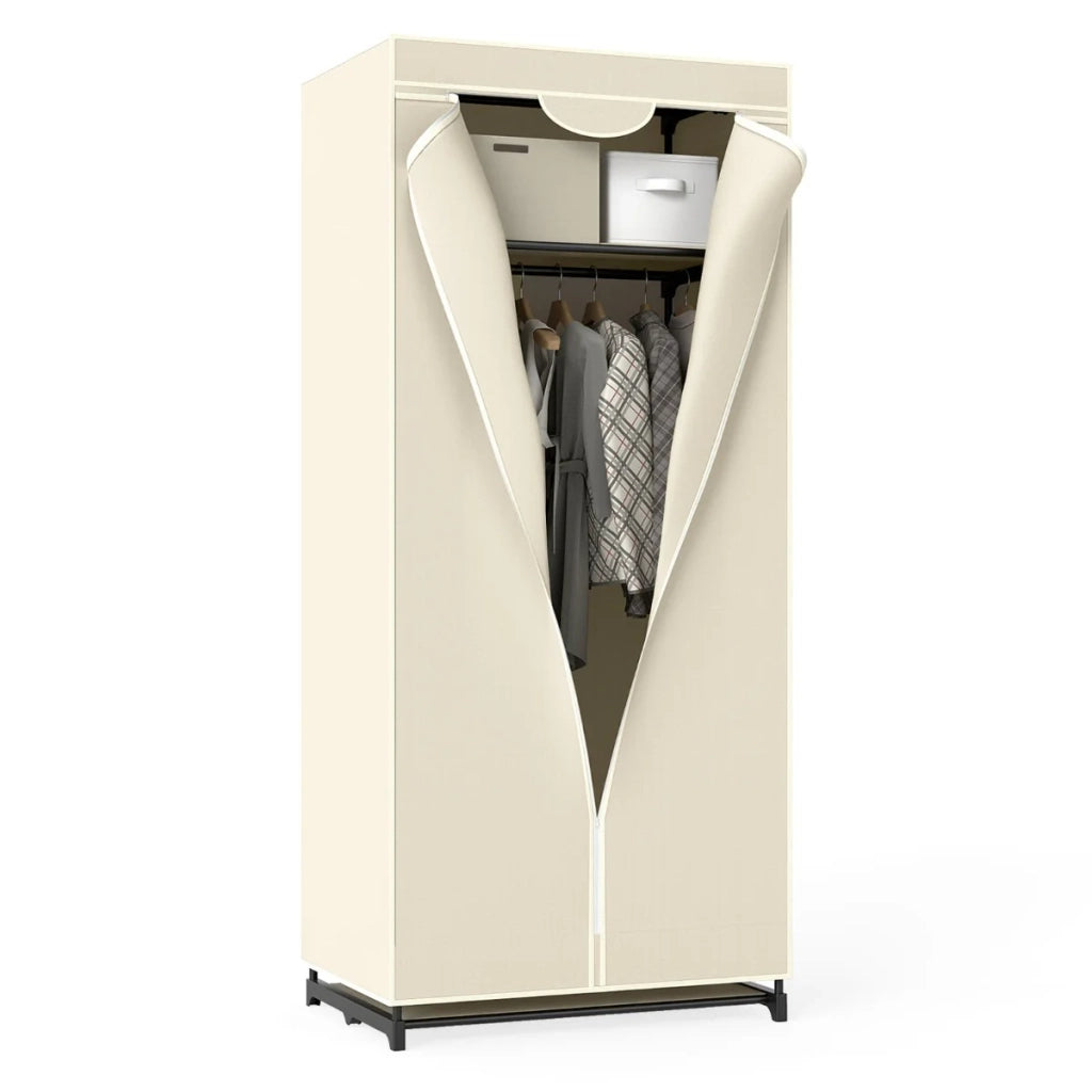 Armadio 75 x 50 x 170 cm pratico e facile da montare stile moderno tessuto non tessuto beige 20_0015837